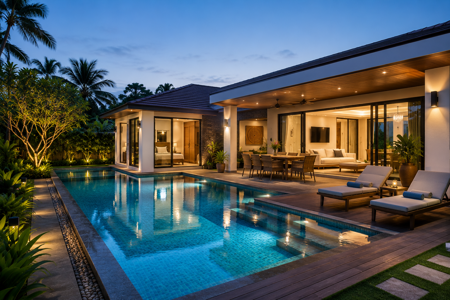Private bungalow pool