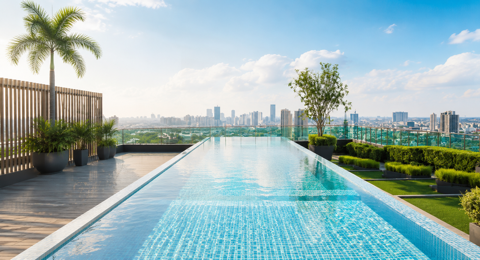 Crystal clear swimming pool by Bright Tech Chemicals
